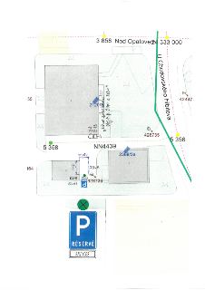 Situační plán/nákres s orientací ulici U Chodovského hřbitova a Nad Opatovem, čísla popisná a parcelní (2120/3, 2368/3a, 428735, 428736, 42447, NN4439, 3 858,…