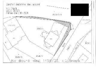 Zaměření skutečného stavu oplocení. k.ú.: Bráník, par. č.: 2610/1, měřeno dne 3.10.2024. Mapa zobrazuje parcely 2591/8, 2591/6, 2591/7, 2610/1, 2610/2, 3038, 1…