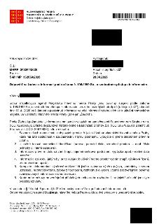 Odpověď na žádost o informace podle zákona č. 106/1999 Sb., o svobodném přístupu k informacím. Vydal: Hlavní město Praha, Magistrát hlavního města Prahy, Odbor…