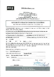 Oznámení o přerušení dodávky elektřiny od PREdistribuce, a.s., dle § 25 odst. 5 zákona č. 458/2000 Sb. 
Adresy přerušení:
- ul. Klánovická, č.p. 305, 306, 307,…
