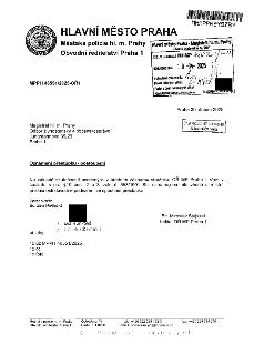 HLAVNÍ MĚSTO PRAHA, Městská policie hl. m. Prahy, Obvodní ředitelství Praha 1. MPPH 46551/2025-OŘ1. Praha 30. duben 2025. Magistrát hl. m. Prahy, Odbor živnost…