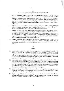 Část smlouvy obsahující články IV. (Povinnosti příjemce při zajišťování publicity poskytovatele) a V. (Sankce). Článek IV. specifikuje povinnost uvádět název '…