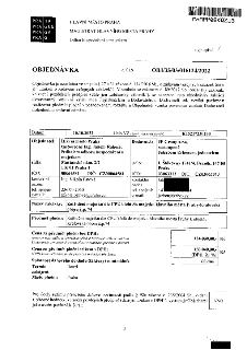 PRAHA HLAVNÍ MĚSTO PRAHA, MAGISTRÁT HLAVNÍHO MĚSTA PRAHY, Odbor hospodaření s majetkem. OBJEDNÁVKA č. VZ: OBJ/35/03/016124/2022. Datum: 10.10.2022, číslo VZ (k…