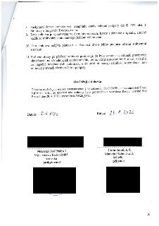 Naskenovaná stránka smlouvy (strana 8). Obsahuje body 8 až 11 smlouvy, osvědčující doložku dle § 43 zákona č. 131/2000 Sb. o hlavním městě Praze (schváleno Rad…