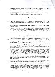 Strana 2 smlouvy o poskytnutí dotace. Obsahuje body: 1.3 (změna projektu), 1.4 (nesouhlas poskytovatele), II. Splatnost finančních prostředků (2.1 převod do 20…