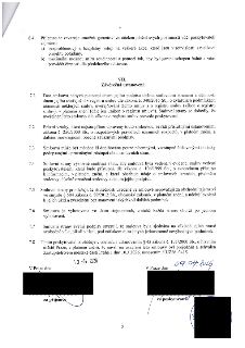 Text smlouvy, část 6.4 a článek VII. Závěrečná ustanovení (body 7.1 až 7.8). Obsahuje právní ujednání o účinnosti smlouvy, registru smluv (zákon č. 340/2015 Sb…