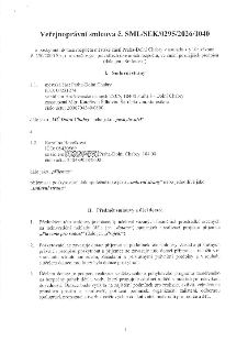 Veřejnoprávní smlouva č. SML/SEK/0295/2026/1040 o poskytnutí dotace rozpočtu městské části Praha-Dolní Chabry. Smluvní strany: 1. Poskytovatel: Městská část Pr…