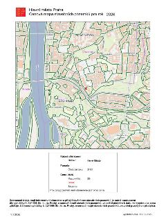 Hlavní město Praha, Cenová mapa stavebních pozemků pro rok 2026. Mapa zobrazuje oblast Nového Města a Vyšehradu. Informace o parcele: Katastrální území: Nové M…
