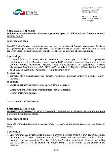 Výpis z usnesení Rady městské části Praha-Zbraslav: 1) Usnesení č. R 10 143 26: Smlouva o zřízení věcného břemene k pozemku parc. č. 3191/6 v k. ú. Zbraslav, u…