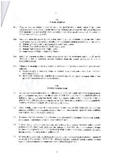 Strana 5 smlouvy obsahující články VI. (Garant projektu) a VII. (Závěrečná ustanovení). Článek VI. definuje roli garanta, podmínky pro jeho výběr (člen komise,…