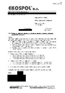Žádost společnosti EKOSPOL a.s. (Dukelských hrdinů 19, 170 00 Praha 7) adresovaná Magistrátu hl. m. Prahy, Odboru hospodaření s majetkem, ze dne 06. 03. 2026.…
