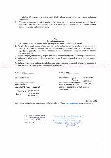 Závěrečná ustanovení smlouvy (článek VII). Obsahuje povinnost příjemce umožnit kontrolu, právní rámec smlouvy (zákon č. 500/2004 Sb., zákon č. 250/2000 Sb.), z…
