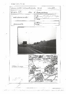 Dokument 'situace umístění reklamního panelu 24 A1', číslo 5/141. Místo: Praha 5, ulice K Barrandovu. Směr situace umístění: šikmo (posunut do polohy), kolmo (…