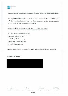 Zpráva o činnosti Dozorčí rady společnosti Operátor ICT, a.s. za období 10-12/2018. Předkládána k 31/12/2018 na základě usnesení Rady hl. města Praha číslo 232…