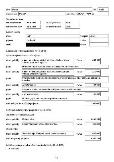 Formulář žádosti o dotaci/projektu. Obec: Praha, PSČ: 16201, městská část: Praha 6, část obce: Břevnov (Praha 6). Termín konání akce: 21.5.2026 (17:30) až 23.5…