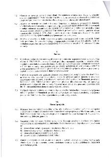 Strana 4 smlouvy obsahující články IV, V a VI. Článek IV (pokračování): povinnosti příjemce ohledně propagace projektu, užití loga Městské části Praha 1 a záka…