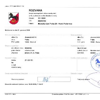 Rozvaha územní samosprávný celky a svazky obcí, Městská část Praha 20 - Horní Počernice, IČO: 00240192, období: 12/2025. Sestaveno ke dni 31. 12. 2025. Sídlo:…
