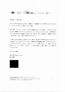 Dopis od ministra životního prostředí Petra Hladíka k programu ENERgov v rámci Modernizačního fondu. Obsah: Poděkování za zapojení do výzvy zaměřené na energet…