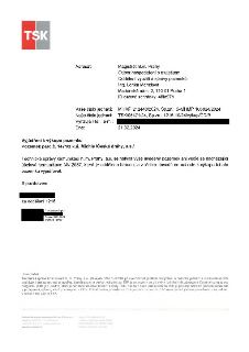 Oficiální vyjádření společnosti TSK (Technická správa komunikací hl. m. Prahy, a.s.) ze dne 21.02.2024 k výkupu pozemku parc. č. 1471/2 v k.ú. Michle. Adresát:…