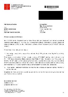 Úřední dopis Magistrátu hlavního města Prahy, odboru stavebního řádu, ze dne 13.8.2026. Předmět: Žádost o poskytnutí informace ohledně vyřízení stížnosti doruč…