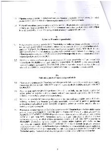 Strana 2 smlouvy o poskytnutí finančních prostředků. Obsahuje body: 1.3 (změna projektu), 1.4 (nesouhlas poskytovatele), II. Splatnost finančních prostředků (2…