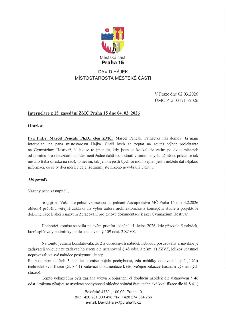 Oficiální odpověď na interpelaci ze zasedání Zastupitelstva MČ Praha 15 ze dne 4. 2. 2026. Dokument podepsal David Hájek, místostarosta MČ Praha 15, dne 2. 3.…