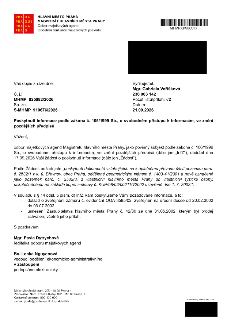 Hlavní město Praha, Magistrát hlavního města Prahy, Odbor majetkových agend, Oddělení realizace majetkových převodů. Váš dopis zn./ze dne: -, Č. j.: MHMP 92508…