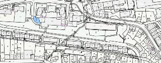 Katastrální mapa území s vyznačenými parcelami, budovami, ulicemi (Ohradní, Michelská, Baarova) a kótovanými rozměry pozemků (např. 10.19 m, 15.95 m, 16.19 m,…