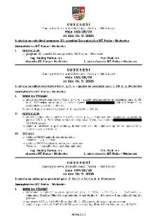 USNESENÍ Zastupitelstva městské části Praha - Běchovice číslo 182/25/26 ze dne 16. 9. 2026 k návrhu na schválení programu 25. zasedání Zastupitelstva MČ Praha…