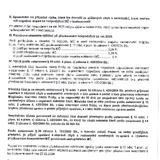Textová část úředního dokumentu o přezkoumání hospodaření MČ za rok 2025:

II. Upozornění na případná rizika, která lze dovodit ze zjištěných chyb a nedostatků…