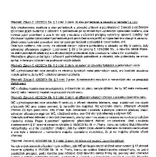 Zpráva z přezkoumání hospodaření městské části (MČ) podle zákona č. 420/2004 Sb. Obsahuje následující body: 1. § 2 odst. 2 písm. d) stav pohledávek a závazků:…