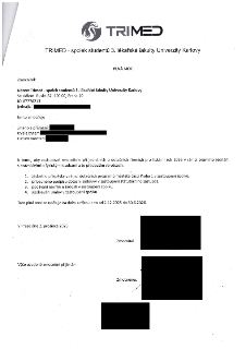 Plná moc vystavená spolkem TRIMED - spolek studentů 3. lékařské fakulty Univerzity Karlovy, se sídlem Ruská 87, 100 00, Praha 10, IČ: 67776213. Plná moc opravň…