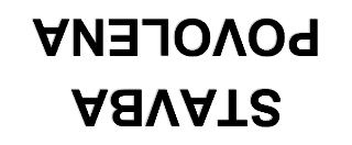 Text 'STAVEBNÍ POVOLENÍ' psaný vertikálně (otočený o 90 stupňů doprava).
