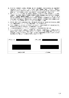 Text dokumentu (strana 2/2): 2. Příjemce podpisem dodatku stvrzuje, že byl seznámen poskytovatelem se seznamem snížených odvodů platným v době uzavření tohoto…