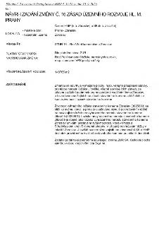 Návrh zadání změny č. 16 Zásad územního rozvoje hl. m. Prahy (ZUR). Příloha č. 2 k usnesení Zastupitelstva HMP č. 36/16 ze dne 10. 9. 2026. Lokalita: Území HMP…