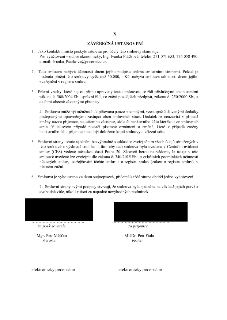 Závěrečná ustanovení smlouvy (článek X.): 1. Kontaktní místo: Pro vyúčtování – odbor ekonomický, Ing. Ivana Ptáčková, tel. 271 071 653, 775 058 490, e-mail: Iv…