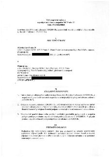 Veřejnoprávní smlouva o poskytnutí dotace z rozpočtu MČ Praha 20, číslo: S/12/2026/0063. Smluvní strany: Poskytovatel: Městská část Praha 20, sídlo: Jívanská 6…