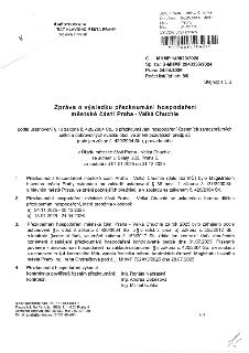 Zpráva o výsledku přezkoumání hospodaření městské části Praha - Velká Chuchle za rok 2025. Vydal Magistrát hlavního města Prahy, odbor kontrolních činností. Čí…