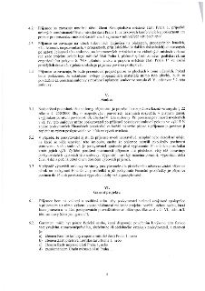 Strana 4 smlouvy obsahující články 4.2 až 6.2. Článek 4.2: Povinnost příjemce umožnit účast členů Zastupitelstva MČ Praha 1 na akcích. Článek 4.3: Povinnost uv…