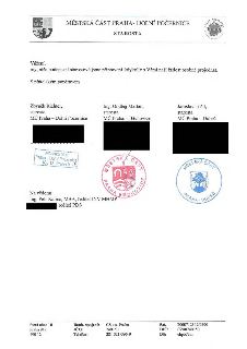 Dopis starostů městských částí Praha-Dolní Počernice, Praha-Běchovice a Praha-Dubeč. Text: 'Vážení, my, níže podepsaní starostové jsme připraveni kdykoliv s Vá…
