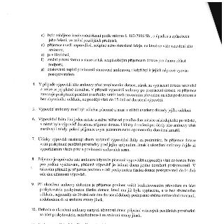 Textová část smlouvy týkající se podmínek ukončení dotace:
c) bylo zahájeno insolvenční řízení podle zákona č. 182/2006 Sb., o úpadku a způsobech jeho řešení,…