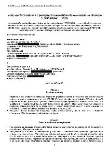 Příloha č. 2 k usnesení Rady HMP č. 2156 ze dne 21. 9. 2026. Veřejnoprávní smlouva o poskytnutí neinvestiční účelové individuální dotace č. DOT/61/04/...../202…