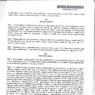 MHMPXPCYJUVO
po předložení výzvy k uhrazení od pronajímatele má pronajímatel právo použít na úhradu smluvní pokuty jistotu složenou nájemcem dle čl. V. odst. V…
