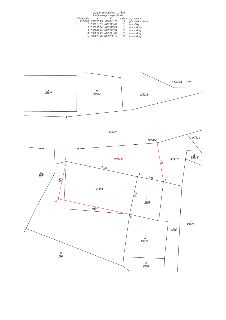 Geometrický plán pro rozdělení pozemku. Obsahuje seznam souřadnic (S-JTSK) pro body 727-804 a 1-5 s popisem (pův. znak z plastu, roh zídky, roh budovy). Mapa z…