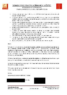 Dokument 'Domov pro seniory Heřmanův Městec' (zřizovatel Hlavní město Praha, Masarykovo náměstí 37, 538 03, Heřmanův Městec) obsahující technický popis havarij…