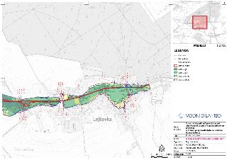 Mapa povodňového ohrožení a záplavových území v územní působnosti státního podniku Povodí Labe II. Tok: Smržovský potok. Scénář: C. Situace záplavového území a…