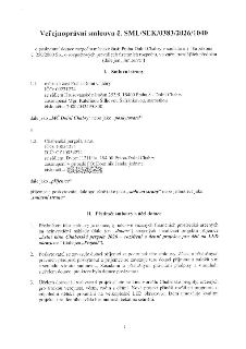 Veřejnoprávní smlouva č. SML/SEK/0383/2026/1040 o poskytnutí dotace rozpočtu městské části Praha-Dolní Chabry. Smluvní strany: 1.1. Městská část Praha-Dolní Ch…