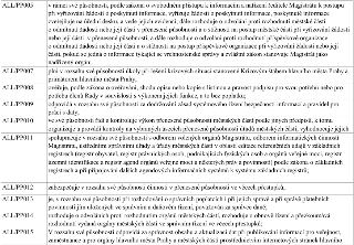 Tabulka s popisem pracovních činností (kódy ALL/PP005 až ALL/PP015): ALL/PP005: vyřizování žádostí o poskytnutí informací dle zákona, zveřejňování informací, r…