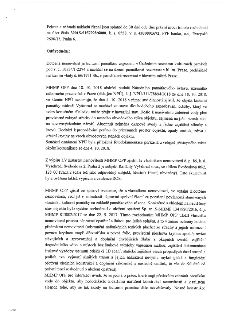 Textová část správního rozhodnutí (strana 3/26) týkající se kulturní památky nádraží Vyšehrad. Obsahuje pokyny k úhradě pokuty a nákladů řízení (účet 30015-515…