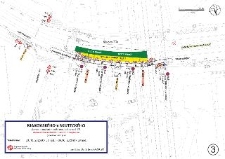 MAKOVSKÉHO x SKUTECKÉHO, dopravní značení v místě prací při opravě TT (dopravní značení B 28 + E 13 umístit 7 dní předem /navařování kolejnic/). TERMÍN PRACÍ:…